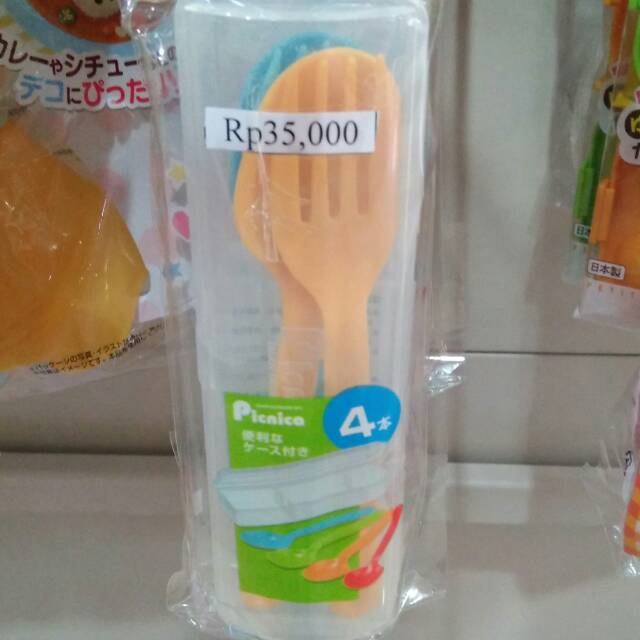 Inomata picnica spoon & fork