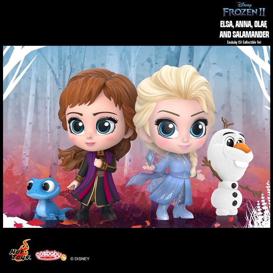 Hot Toys Ht Cosbaby Cosb692 Frozen Ii 2 Elsa Anna Olaf Salamander Set Shopee Indonesia