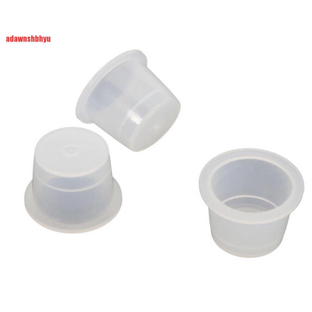 100pcs Cup Holder Bahan Plastik Ukuran Medium Untuk Tinta Tato