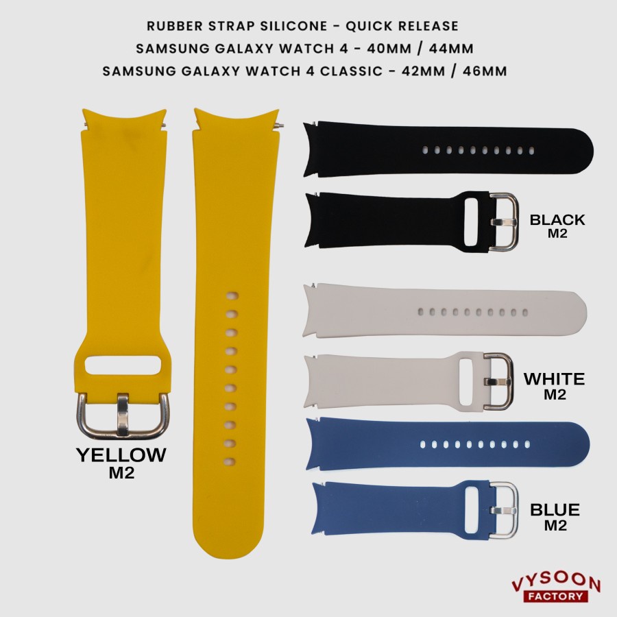 Strap Silikon Samsung Galaxy Watch 4 Tali Karet Sport 44mm 46mm Rubber