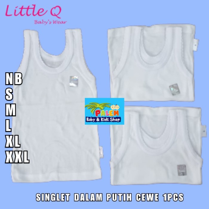 Little Queen Singlet Putih 1 pcs