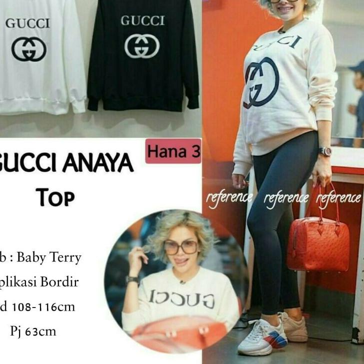 [KODE PRODUK RRQZL5283] [READY BUANYAAKKK] GUCCI ANAYA TOP BAJU KAOS LENGAN PANJANG HANA PREMIUM IMP