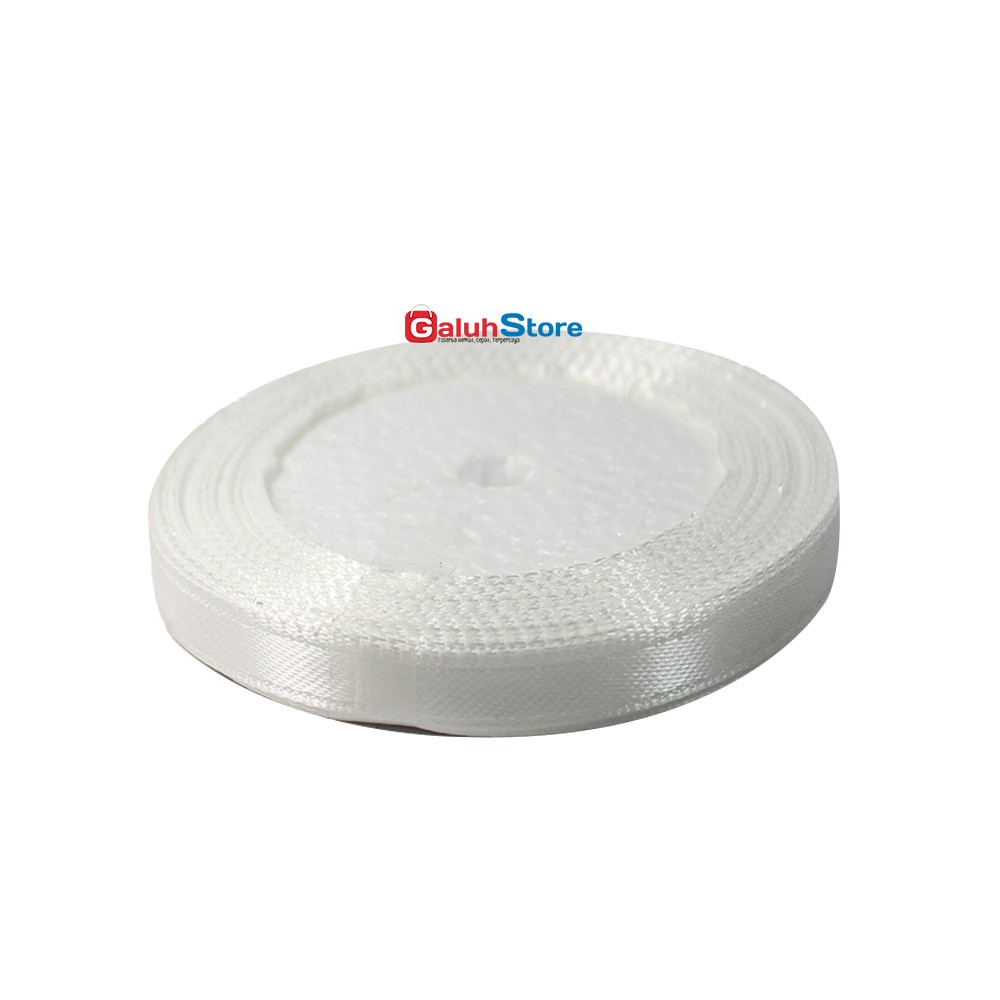 

Pita Kain Satin Polos 1/4 inchi - Putih