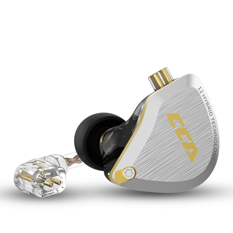 Cca C12 Earphone In Ear Hifi Bass 5ba + 1dd Hybrid Bahan Metal Dengan Fitur Noise Canceling