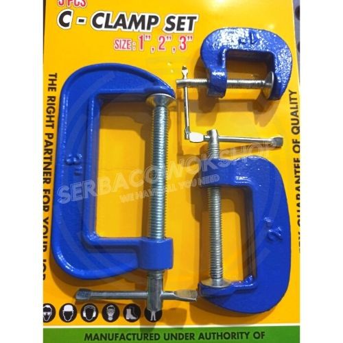 Sellery C Clamp - Klem C Set 3 pcs Penjepit Catok Kayu Clamp Set Termurah Berkualitas