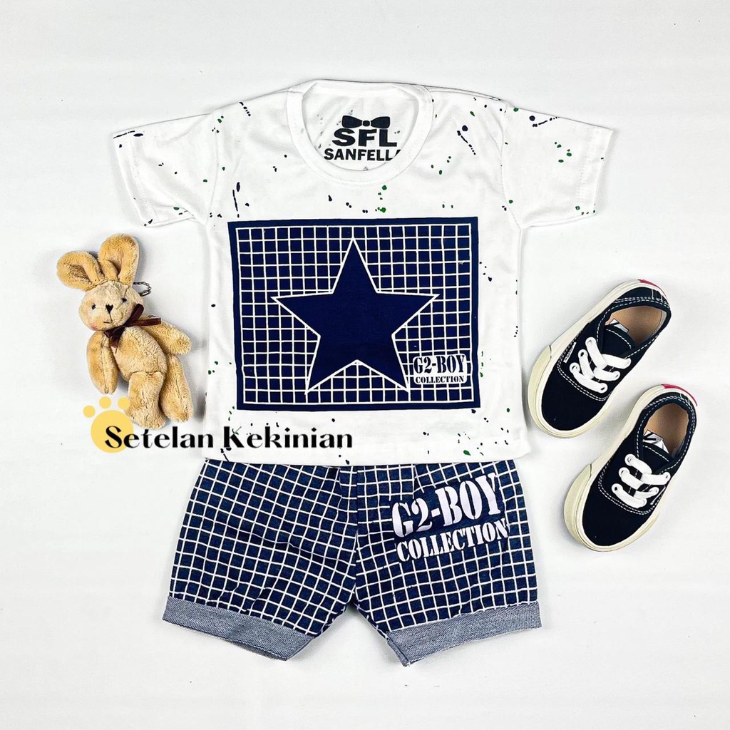 [SK] Set Anak Laki Laki 6_12bln Setelan Bayi Cowok Murah 0-6bln Set Baby Boy Keren Grosir Trendy COD