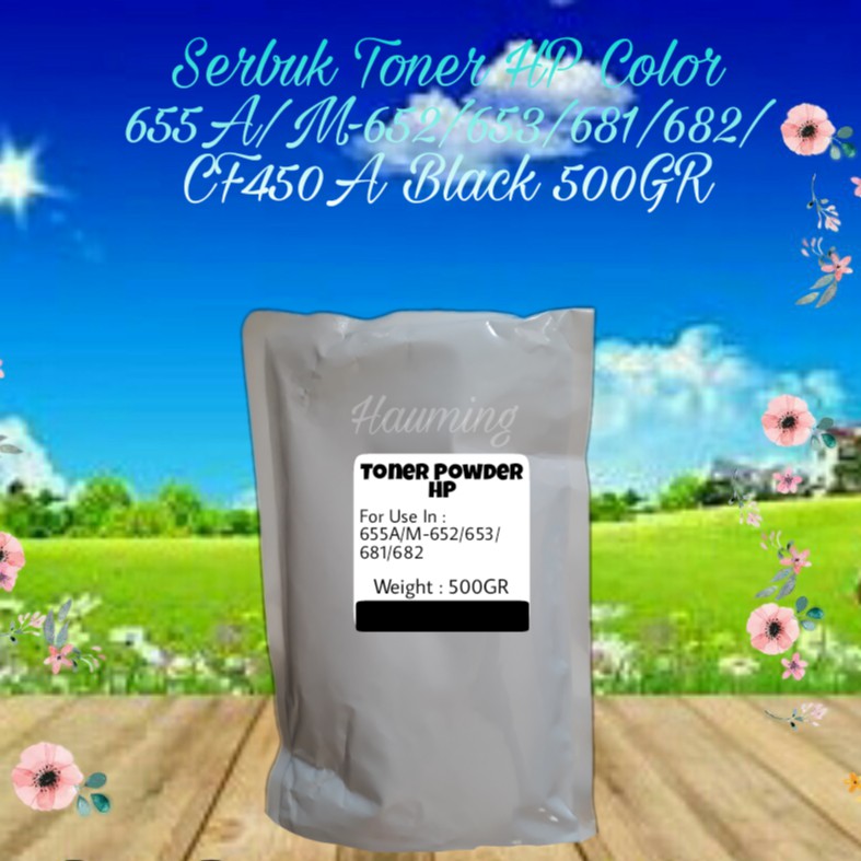 Serbuk Toner Powder Color Refill HP 655A M652 M653 M681 M682 M-652 653 681 682 CF450A Black 500gr