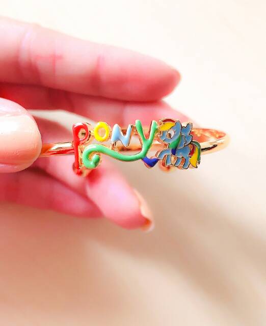 Gelang Anak Poni Rainbow Plat Gold Xuping