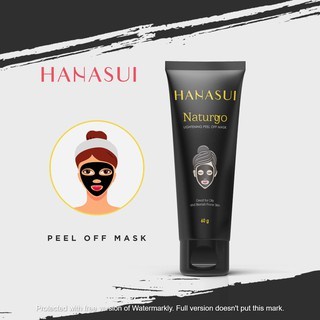 Masker Hanasui Naturgo Peel Off Mask Black Egg White