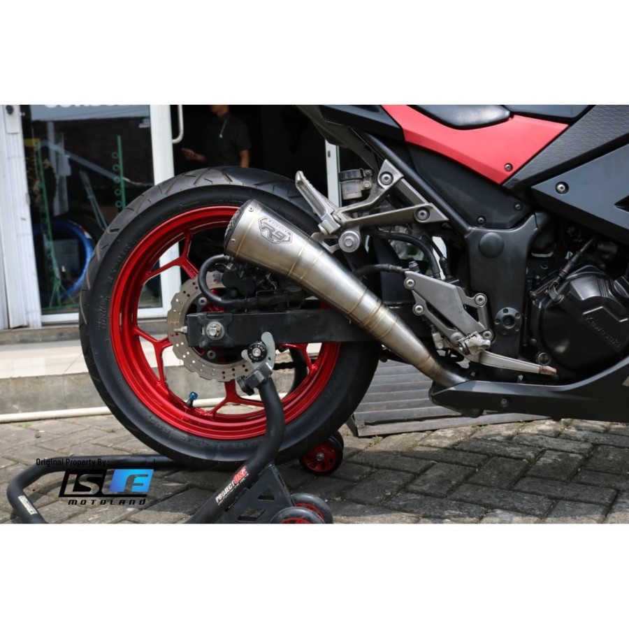 Knalpot R9 GP Series Ninja 250 Fi Old Full System