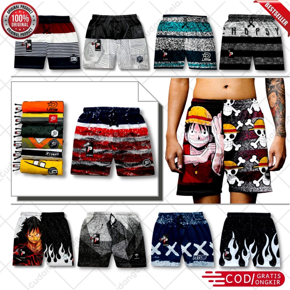 GSC - Boxer Celana Unisex / Celana Motif / Kolor Santai / Cewek cowok bisa pakai