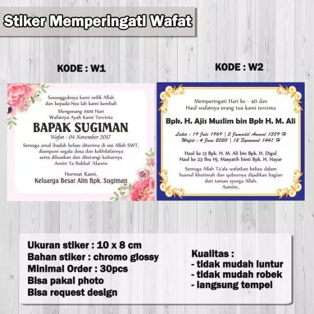 

Stiker memperingati wafat