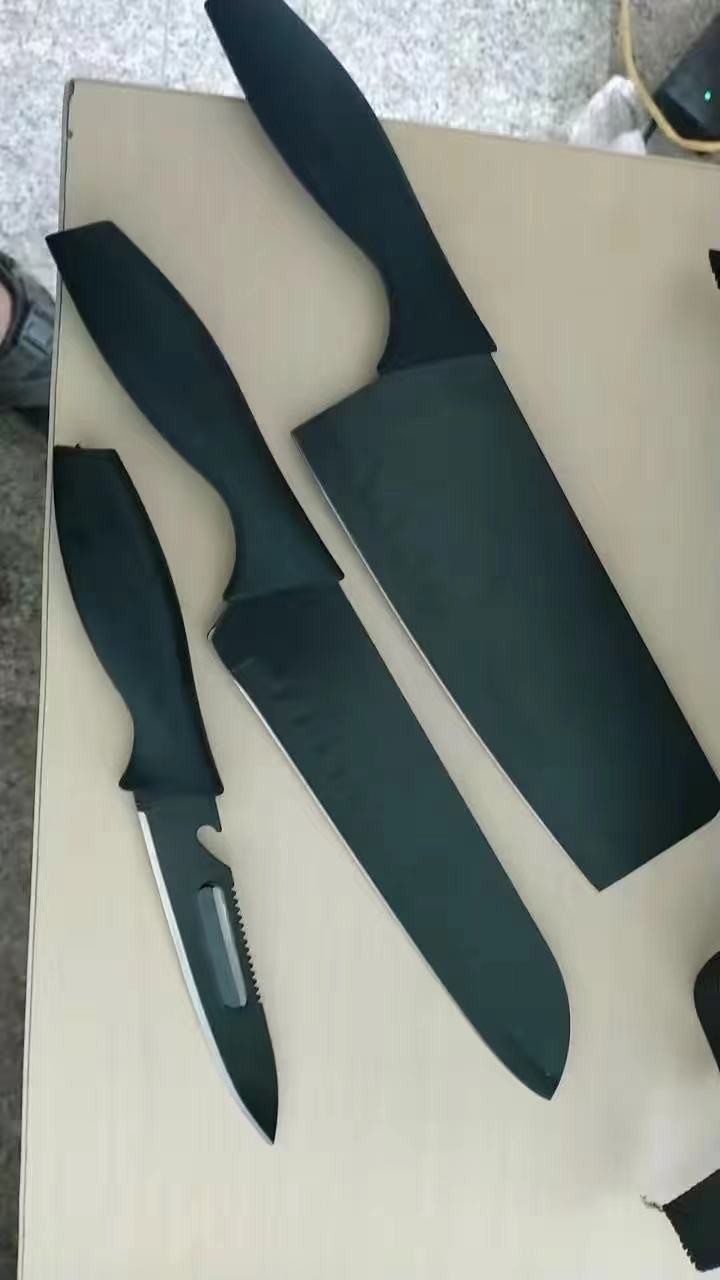 Hayylife Pisau Set 7 In 1 Free Talenan / Kitchen Knife Set / Pisau Dapur Tajam Pisau Keramik Set