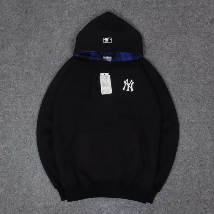 JAKET PRIA WANITA OVERSIZE HOODIE WANITA YANKEES HOODIE MLB NY PINK KUALITAS PREMIUM  JAKET WANITA H