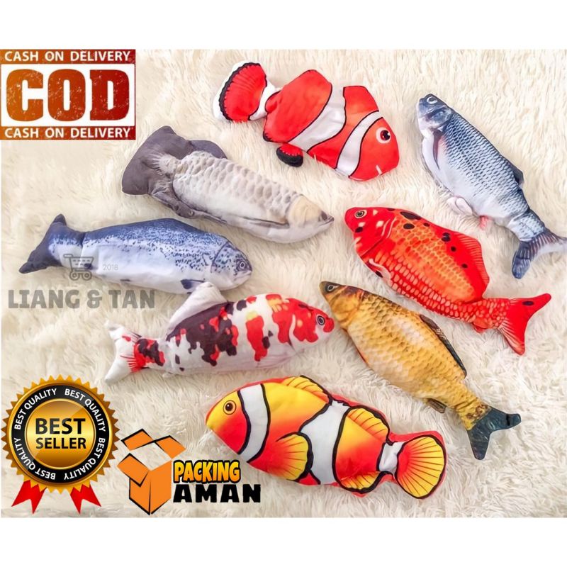 Mainan Boneka Ikan Bergerak/Fish Dancing/Ikan Uget Uget/Puk Puk Ikan Bergerak Ikan Untuk Bayi Tidur/