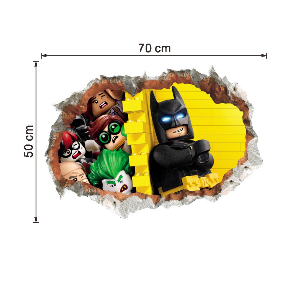 STICKER DINDING LEGO BATMAN ROBBIN JOKER WALLSTIKER STIKER DINDING WALSTIKER GD DEKORASI STIKER