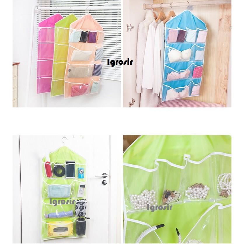 Igrosir Hanging Organizer underware pouch tempat penyimpanan Bra CD serbaguna