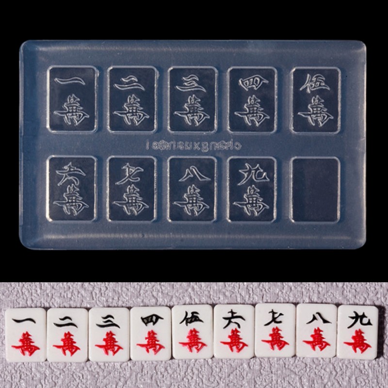 Cetakan Resin Bentuk Mahjong China Bahan Silikon Untuk Kerajinan Kuku