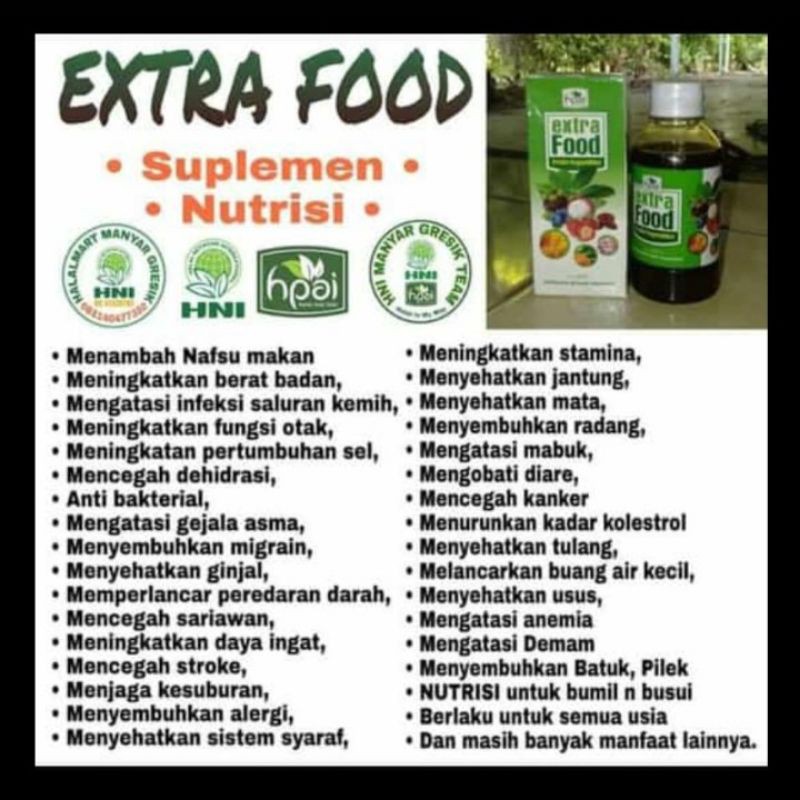 madu alami/extrafood/suplemennutrisi/hpai/hni