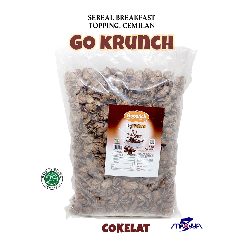 

Goodrich Go Krunch Koko Krunch Chocolate/ Stroberi Yoghurt/ Cocopandan/ Jagung Manis 1 Kg