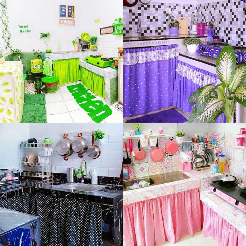 Gorden Kolong Dapur Retro dan Polka