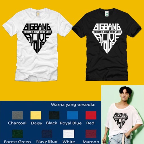 KAOS BAJU PRIA WANITA KOREA KPOP BIGBANG ALIVE TOUR / COMBED 30S / DISTRO / COD
