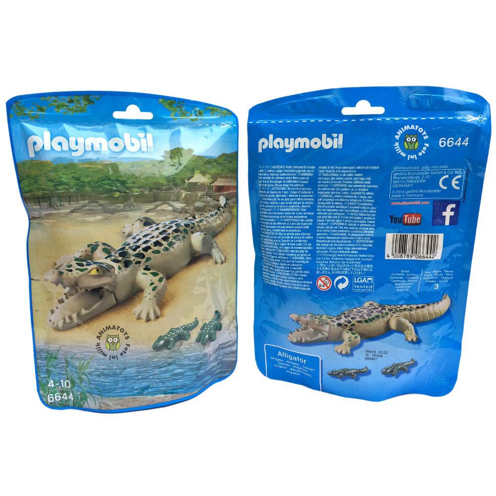 Action Figure Hewan Buaya Aligator Alligator with Babies Playmobil 6644 Animatoys