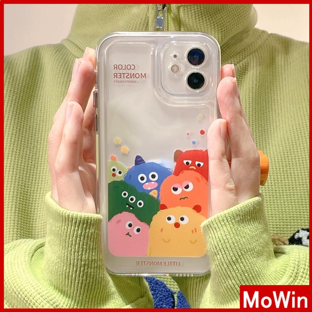 iPhone Case Silicone Soft Case Shockproof Camera Cover Protection Plating Button Cute Cartoon Monster Compatible For iPhone 11 iPhone 13 Pro Max iPhone 12 Pro Max iPhone 7 Plus