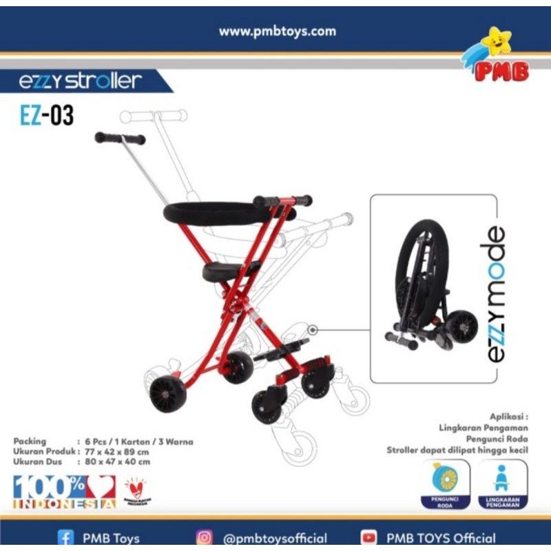 STROLLER ANAK PMB IORA MICRO TRIKE / DORONGAN ANAK EZZY EZ03 BISA DILIPAT