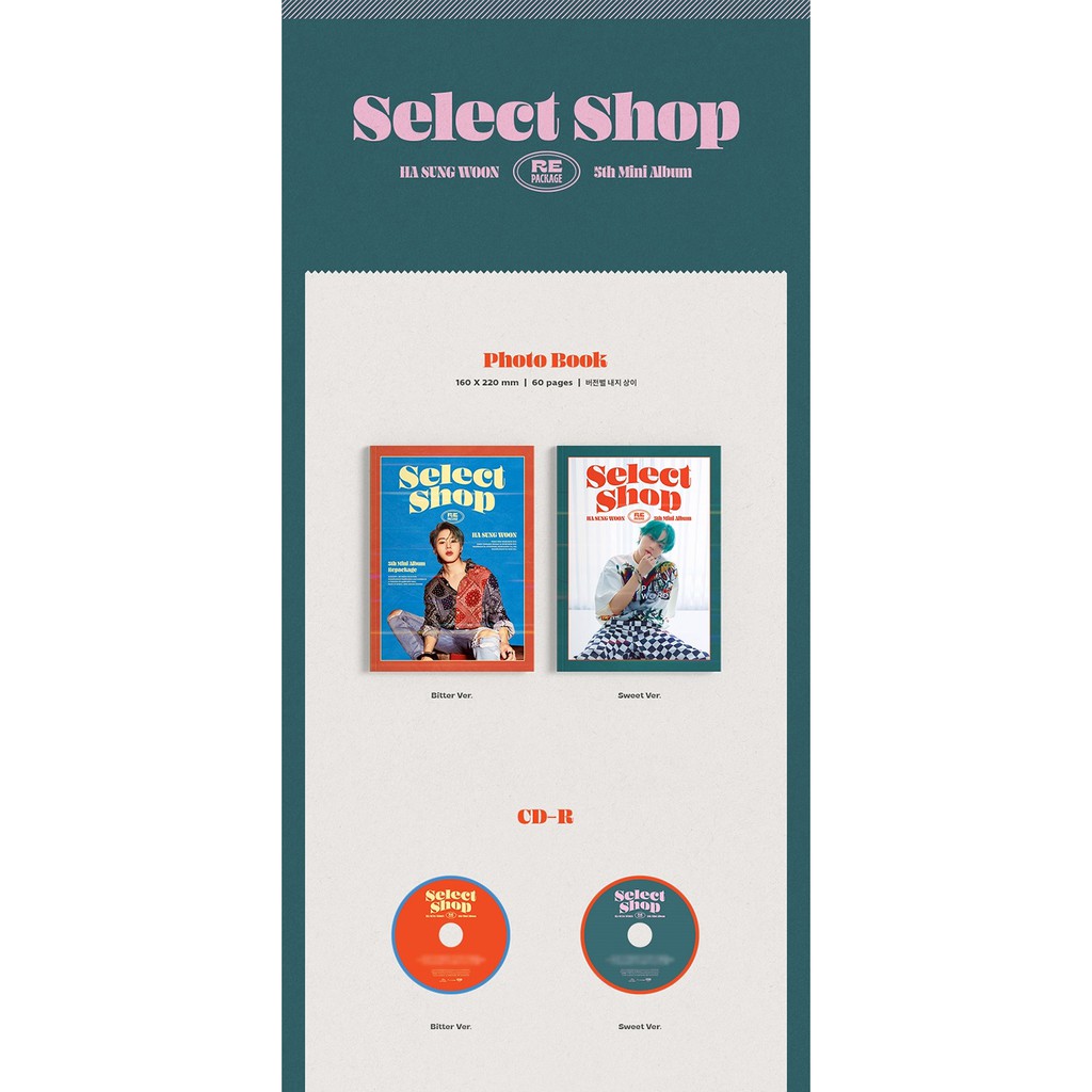 HA SUNG WOON 5th Mini Album Repackage SELECT SHOP