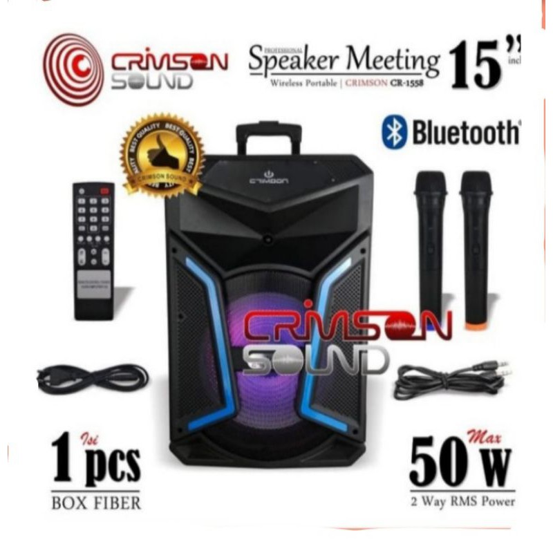 SPEAKER PORTABLE CRIMSON Wireless 15inch CRIMSON CR-1558