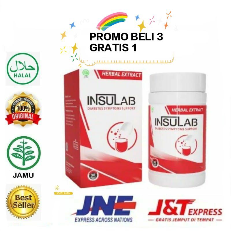 

BELI 3 BONUS 1 INSULAB ASLI ORIGINAL OBAT HERBAL DIABETES KENCING MANIS KERING DAN BASA BPOM
