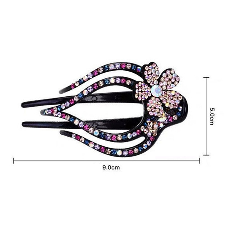 Large Alligator Clips Hair Crystal Rhinestone Hair Claw Clamp Hairpin Women