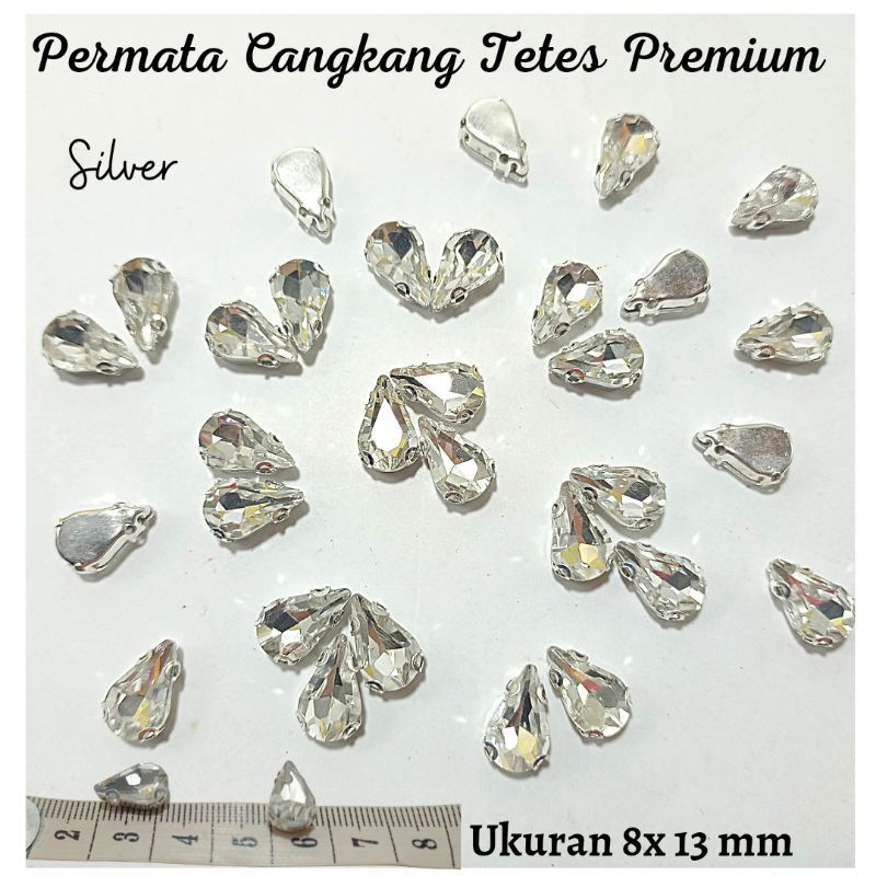 Diamond Berlian Permata Kristal Cangkang Tetes Payet Premium