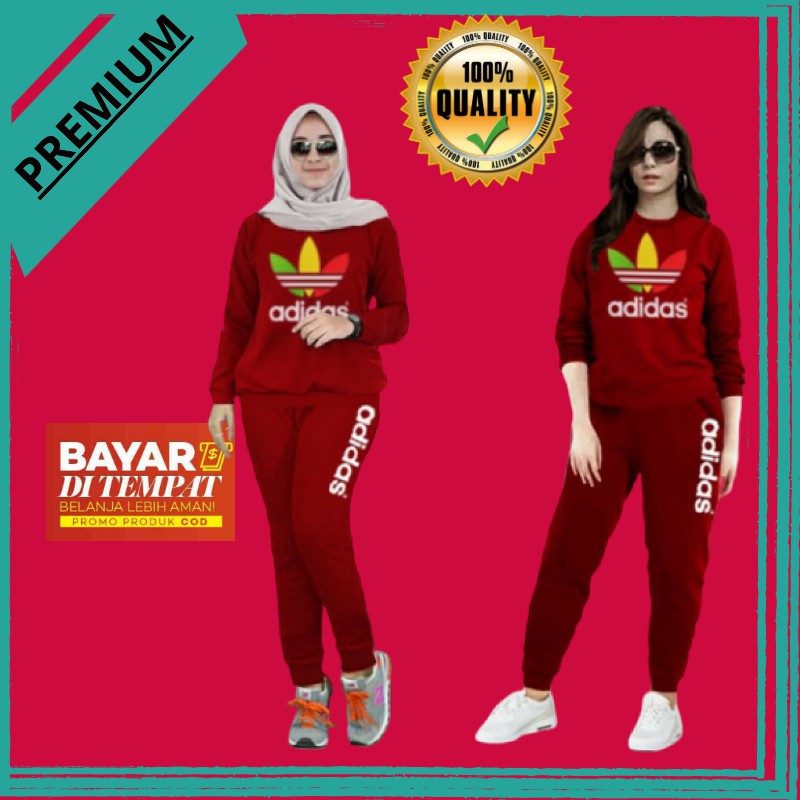  Setelan  Pakaian Baju  Seragam Olahraga Kaos Senam  Cewek 