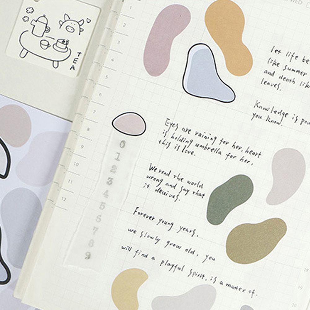 Mxbeauty Bahan Sticker Jurnal Perlengkapan Sekolah Custom Stiker Kertas Note Sticker Morandi Series Diary Handphone Idol Card Decor