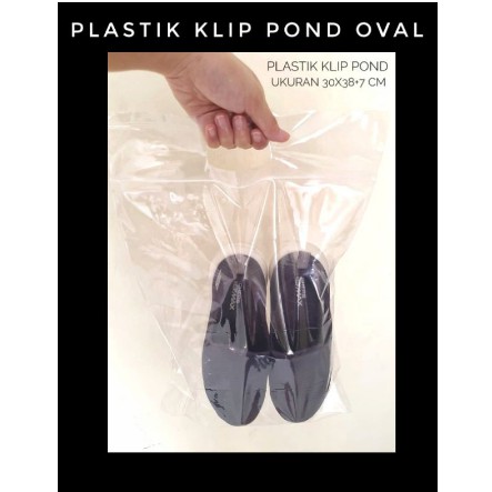 Plastik Klip Pond Oval Plong Seal Ziplock Laundry Sepatu Baju Makanan Beku Frozen Food 30x38