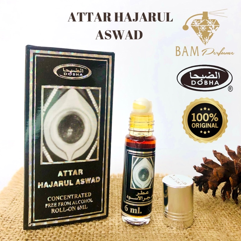 Parfum Dobha 6ml Aroma Attar Hajarul Aswad - Parfum Hajar Aswad Minyak Wangi Hajar Aswad