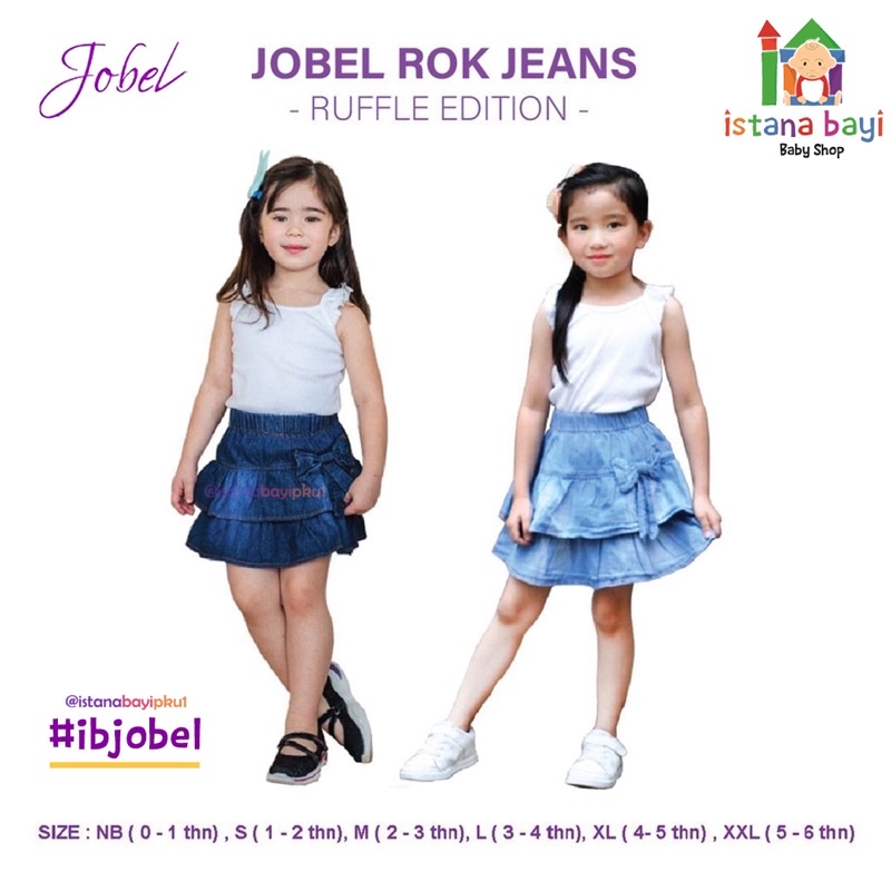 Jobel Rok Jeans isi 2 Pcs 0-5 Tahun - Rok Jeans anak Murah