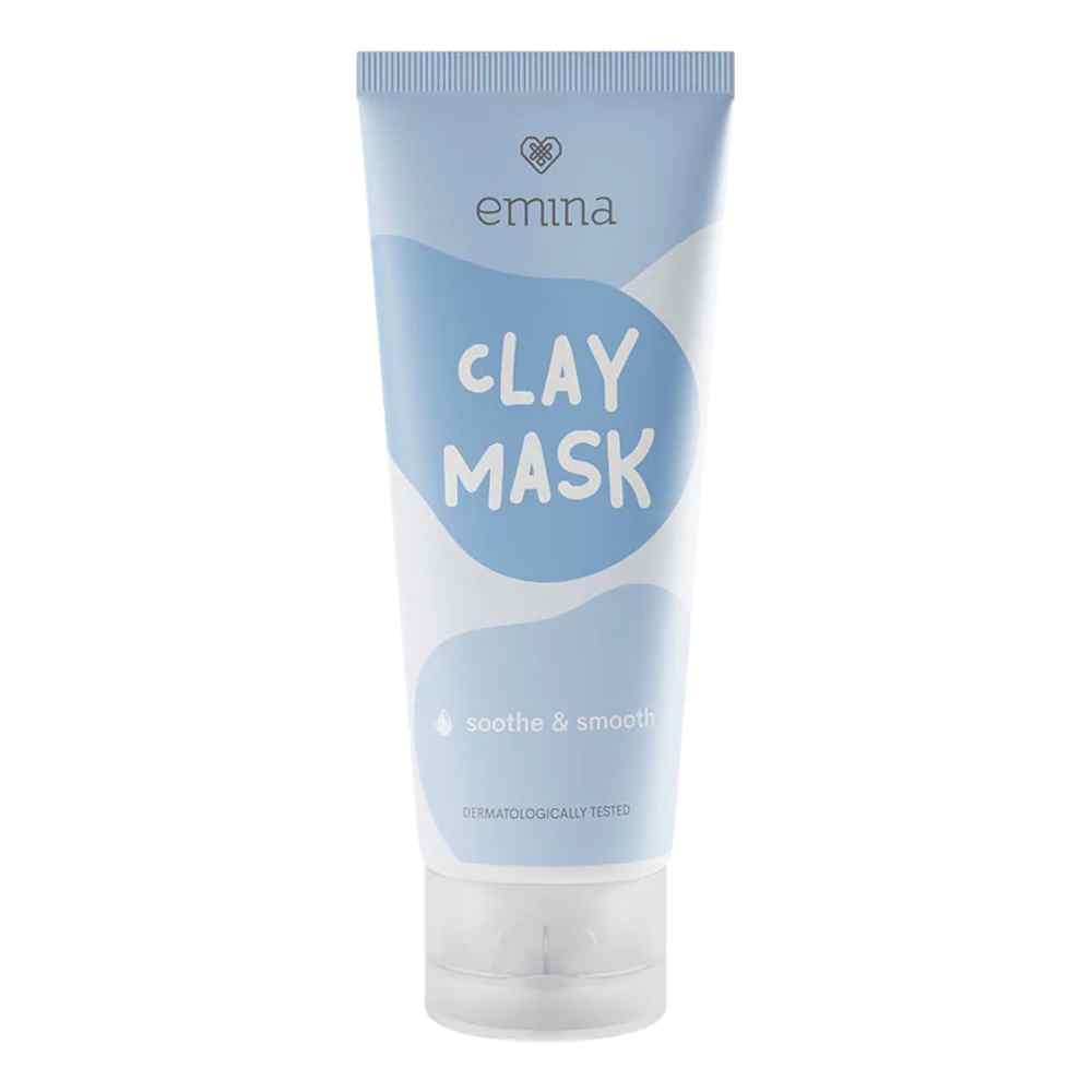 Emina Clay Mask Soothe and Smooth Blue / Biru 60ml - Masker Wajah - Face Mask - Masker Wash Off - M