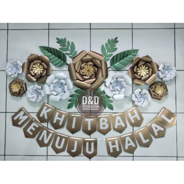 Paperflower & bunting flag khitbah menuju halal