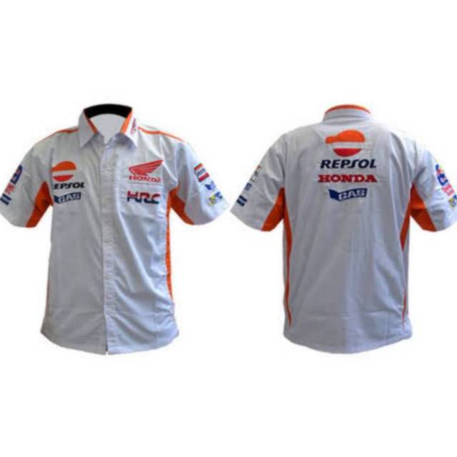 KEMEJA PRIA MOTOGP HONDA REPSOL TEAM HRC PUTIH