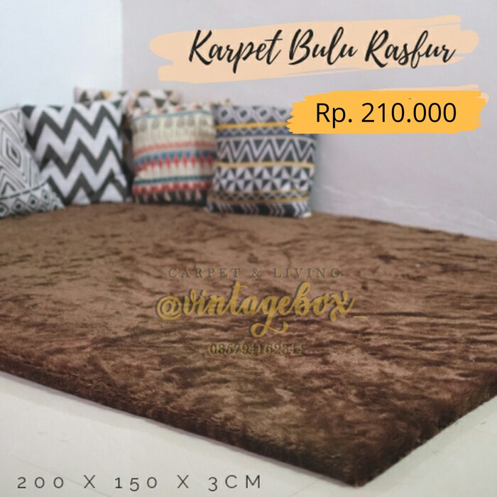 KARPET BULU RASFUR 200X150 BUSA 2CM