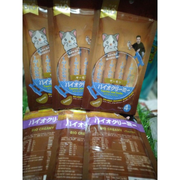 Bio Creamy Snack Kucing 4*15 gram makanan kucing