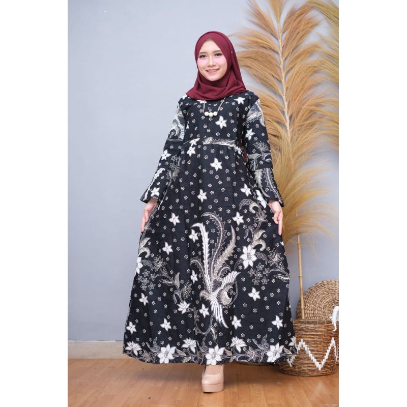 gamis batik. dress batik. baju batik. gamis syar'i. gamis batik. longdress batik.gamis batik premium