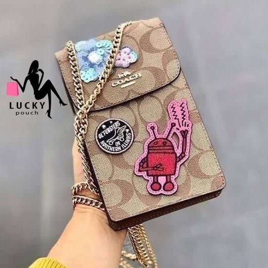 Coach Keith Haring Phone Bag Crossbody in Signature Canvas