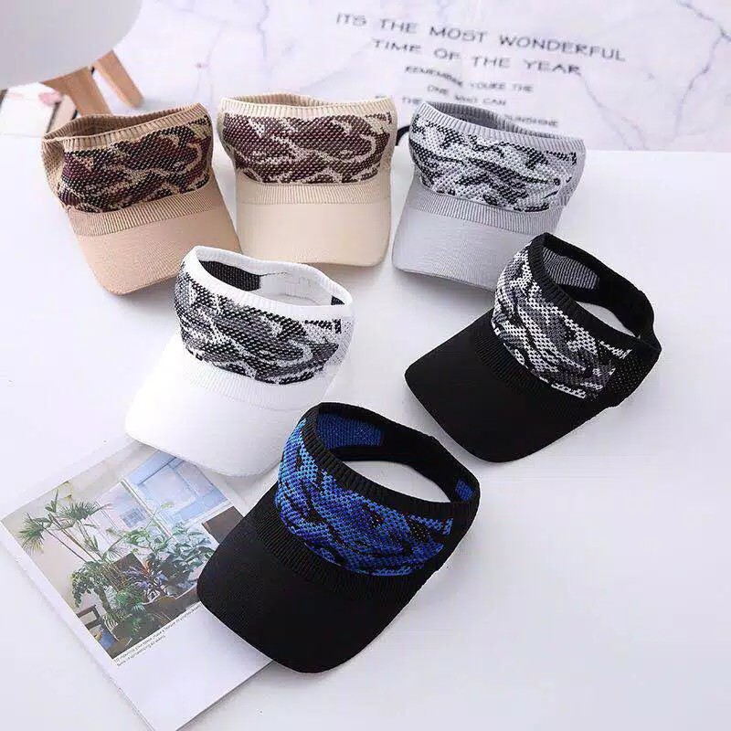 ♥TMALL88♥Topi Baseball Bahan Rajut Motif Camo untuk Pria/Wanita / Pelindung Matahari Bahan Rajut