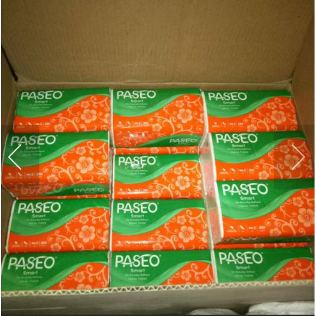 GOJEK GRAB DUS TISSUE PASEO 250 SHEETS FACIAL TISSUE ( ISI 48 PX )