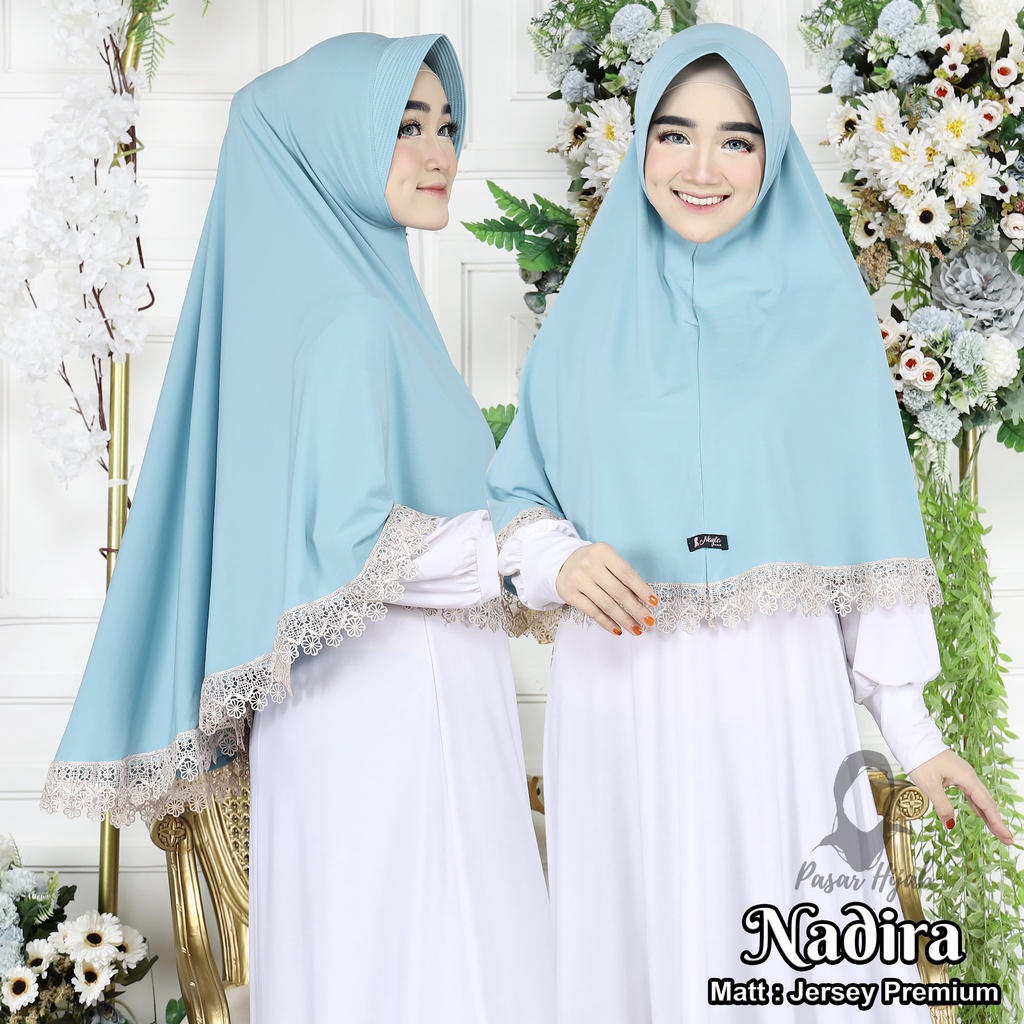 Jilbab Instan Nadira Jumbo Hijab Instan Jersey Premium Kerudung Bergo Pasar Hija'b