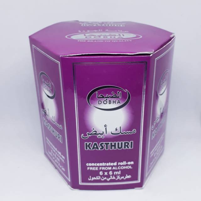 GROSIR Parfum KASTURI By Dobha Roll On Non Alkohol Per Dus - 6 Pcs